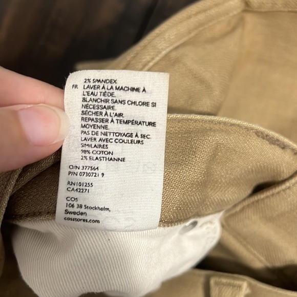COS Tan Midrise Relaxed Fit Wide Leg Pants Size 29 - Picture 12 of 13